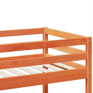 Berkfield Bunk Bed Wax Brown 90x190 cm Solid Wood Pine