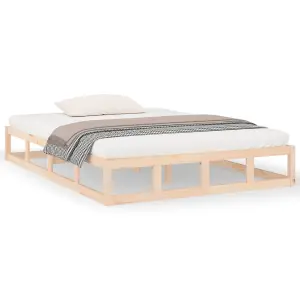 Berkfield Bed Frame 120x190 cm Small Double Solid Wood