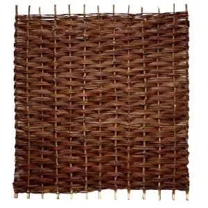 Willow Hurdle Fence Panel Bunch Weave Coppiced Handwoven 6ft x 6ft