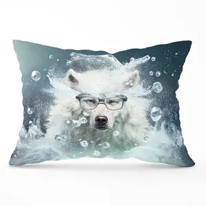 White Wolf Splashart Cushions 33cm x 48cm