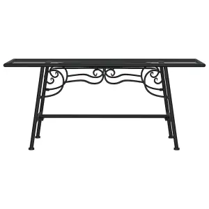 Berkfield Tree Bench 110 cm Black Steel