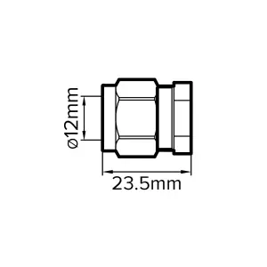 Flomasta Stop end Brass Round Compression (Dia)12mm