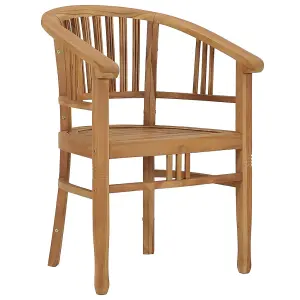 Berkfield Garden Chairs 2 pcs Solid Teak Wood