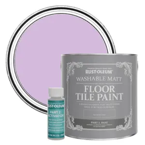 Rust-Oleum Violet Macaroon Washable Matt Floor Tile Paint 2.5L