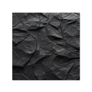 Toughened 6mm Glass Kitchen Splashback 60 x 60cm Abstract Black - Polished Edge Heat Resistant Back Splash for Cookers Hob