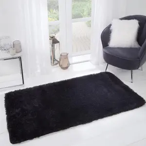 Fluffy Rug Anti-Slip Plain Shaggy Floor Mat