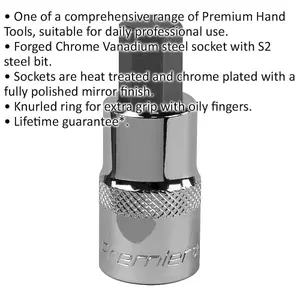 High-Quality 12mm Forged Hex Socket Bit with 1/2 Inch Drive for Ultimate Performance