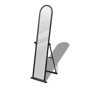 Berkfield Free Standing Floor Mirror Full Length Rectangular Black