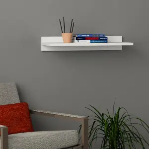 Decortie Simple Modern Floating Shelf Stylish Wall Shelf for Home White 10cm Short