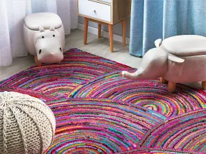 Cotton Area Rug 160 x 230 cm Multicolour KOZAN