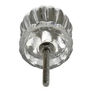 Nicola Spring - Glass Cabinet Knobs - Button - Pack of 6