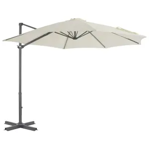 Berkfield Cantilever Umbrella with Aluminium Pole Sand 300 cm