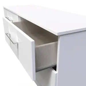 Chester 4 Drawer Bed Box in White Gloss (Ready Assembled)