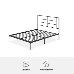 Jensen Metal Bed Black, Double