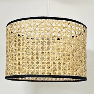 First Choice Lighting Kona Natural Rattan 25 cm Easy Fit Pendant Shades