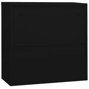 Berkfield Office Cabinet Black 90x40x90 cm Steel