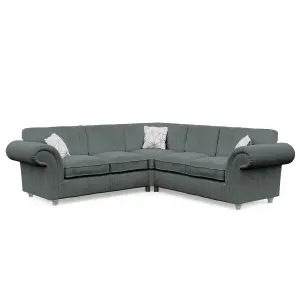 Windsor Granite Large Corner Sofa - Silver Feet