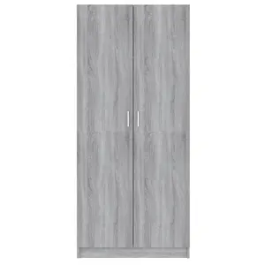 Wardrobe Grey Sonoma 80x50x180 cm Engineered Wood