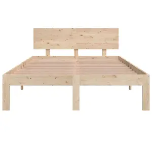 Berkfield Bed Frame Solid Wood 120x190 cm Small Double