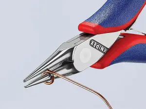 Knipex Round Nose Electronics Pliers Multi-Component Grip 115mm