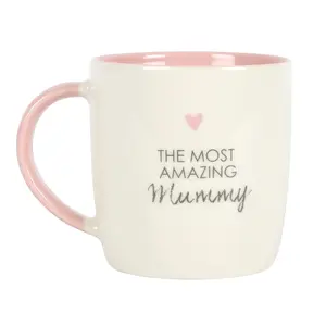 Something Different Amazing Mummy Ceramic Mug Off White/Pastel Pink (One Size)