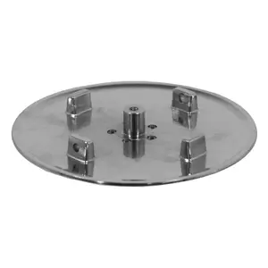 SPARES2GO 110mm Luxury Plug Cover for Shower Trap with 90mm Tray (Brushed Nickel)