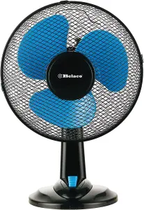 Belaco 12" Desk Fan - Table Fan -  Blue / Black