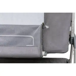 Snoozie Folding Travel Cot with Mattress Dark Grey