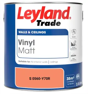 Leyland Trade Vinyl Matt Walls & Ceilings Emulsion Paint (S 0560-Y70R) 2.5L