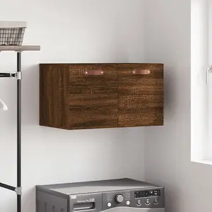 Berkfield Wall Cabinet Brown Oak 60x36.5x35 cm Engineered Wood