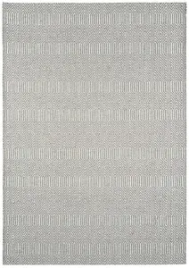 Silver Geometric Handmade Luxurious Modern Wool Easy To Clean Rug Dining Room Bedroom And Living Room-160cm X 230cm