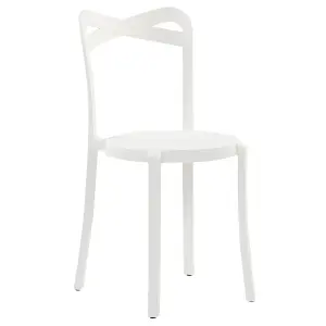 Set of 4 Garden Chairs CAMOGLI White