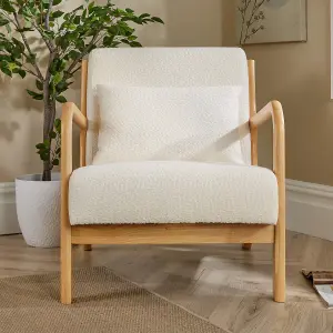 Home Source Boucle Nova Armchair Cream