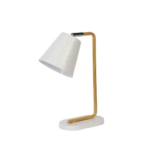 Lucide Cona Scandinavian Table Lamp - 1xE14 - White