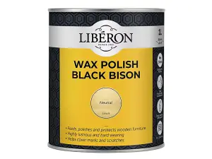 Liberon Black Bison Wax Paste 1kg - Premium Wood Care Solution