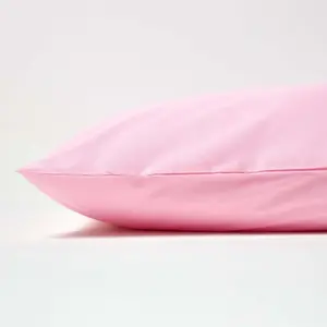 Homescapes Pink Continental Egyptian Cotton Pillowcase 200 TC, 80 x 80 cm