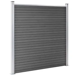 Berkfield Fence Panel WPC 180x186 cm Black