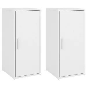 Berkfield Shoe Cabinets 2 pcs White 32x35x70 cm Engineered Wood