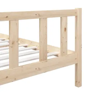 Berkfield Bed Frame Solid Wood 90x200 cm