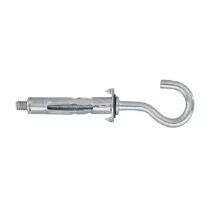 Diall Steel L-hook Hollow wall anchor M5 (L)52mm, Pack of 4