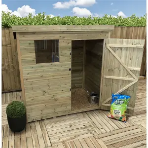 5 x 4 Garden Shed Pressure Treated T&G PENT Wooden Garden Shed - 1 Window + Single Door (5' x 4' / 5ft x 4ft) (5x4)