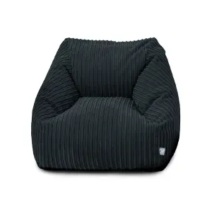 rucomfy Jumbo Cord Big Kids Snuggle Chair Beanbag - Navy Blue