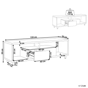 Beliani Modern TV Stand White KNOX