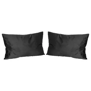 Rectangular Lumbar Cushion (Set of 2) Black