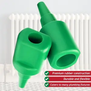 SPARES2GO Rubber Bung End Cap Seal Kit for Plumbing Heating Tank Radiator Systems (15mm and 22mm)