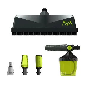 AVA Go P55 Pressure Washer - 1.7Kw, 140 Bar, 420l/h supply rate, 6m hose, 10 year warranty & X-Large accessory bundle