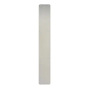 2x Plain Door Finger Plate 650 x 75mm Satin Stainless Steel Push Plate