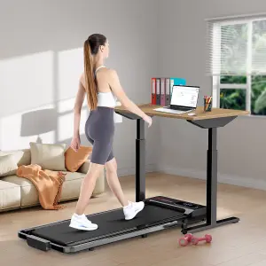 2 in 1 Folding Treadmill 1-6KM/H for Home Office-Black