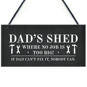 Dads Shed Sign Hanging Garden Plaque Gift For Dad Fathers Day Funny Gift For Him