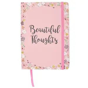 Something Different Beautiful Thoughts Floral Notebook Pink (One Size)